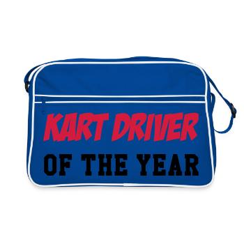 Karting / Kart / Go-Kart / Sport / Driver - Retro Bag - blue/white - Front