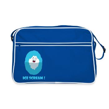 Ice Scream - message écologie humoristique - Sac Retro - bleu/blanc - Devant