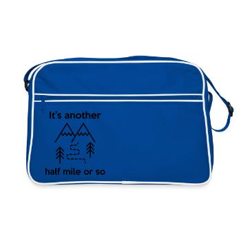 Es ist eine weitere halbe Meile oder so Bergwandern - Retro Tasche - Blau/Weiß - Vorne