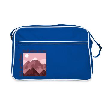 Es ist eine weitere halbe Meile oder so Bergwandern - Retro Tasche - Blau/Weiß - Vorne