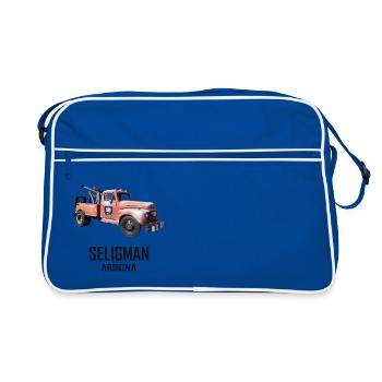 Old car in Seligman in Arizona, US Road 66 - Retro Bag - blue/white - Front