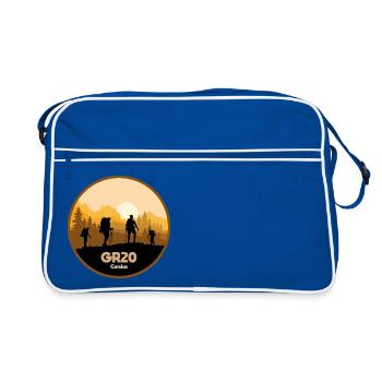 GR20 Grande Randonnée Corse trekking marche - Sac Retro - bleu/blanc - Devant