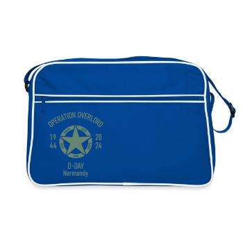 80 ans du débarquement en Normandie, d-day 1944. - Sac Retro - bleu/blanc - Devant