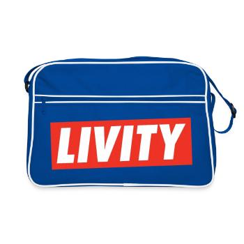 Livity Jah Rastafari Rasta One Love INI Roots - Retro Bag - blue/white - Front