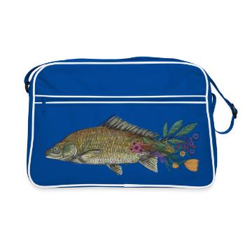 The carp - Retro Bag - blue/white - Front
