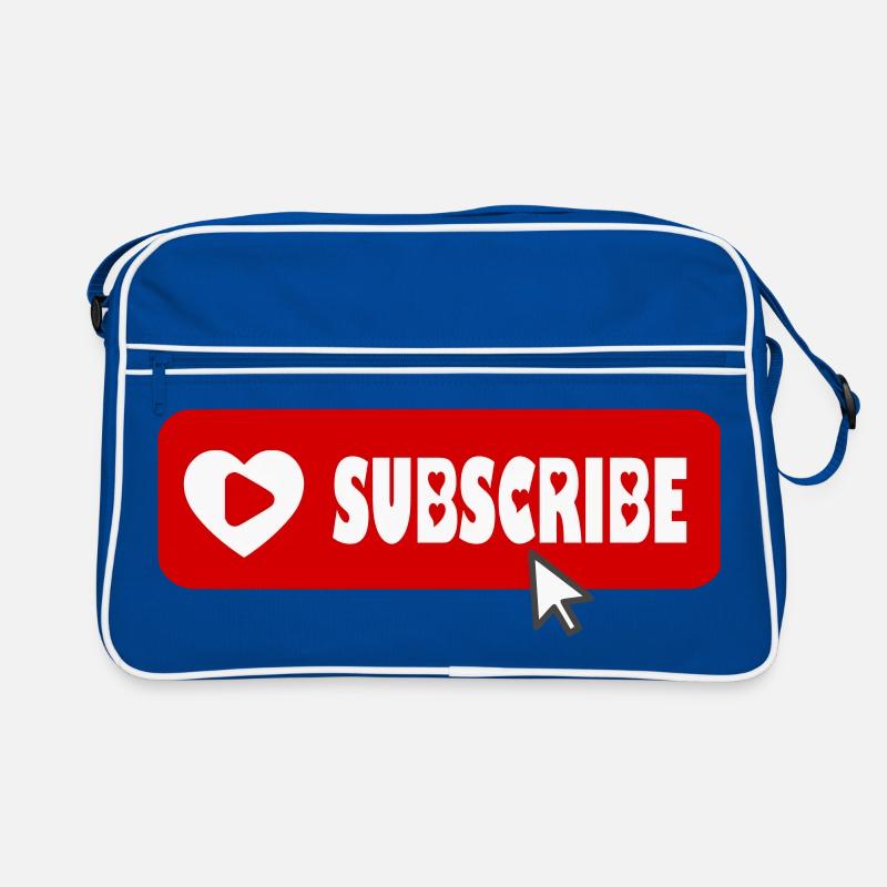 Fabulous YouTube Channel Subscribe Button Icon Retro Bag