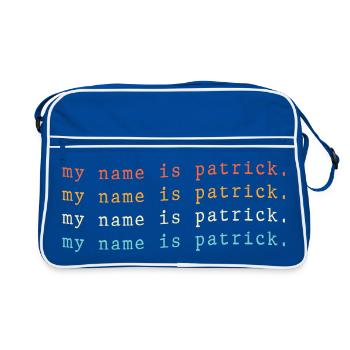Mein Name ist Patrick - Retro Tasche - Blau/Weiß - Vorne