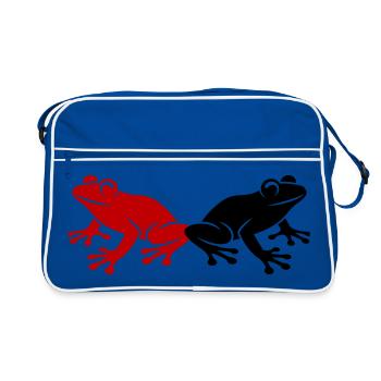 Frog Toad - Retro Bag - blue/white - Front