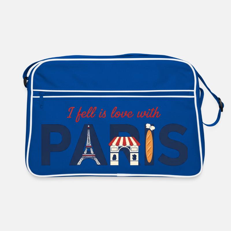 Paris Liebe – Eiffelturm & Baguette Design Retro Tasche