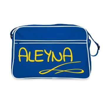 Cadeau pour Aleyna - Sac Retro - bleu/blanc - Devant