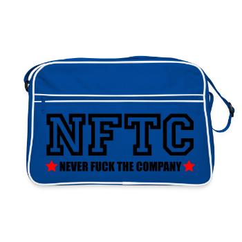 NEVER FUCK THE COMPANY | NFTC - Sac Retro - bleu/blanc - Devant