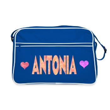 Antonia - Retro Bag - blue/white - Front
