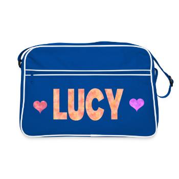 Lucy - Retro Bag - blue/white - Front