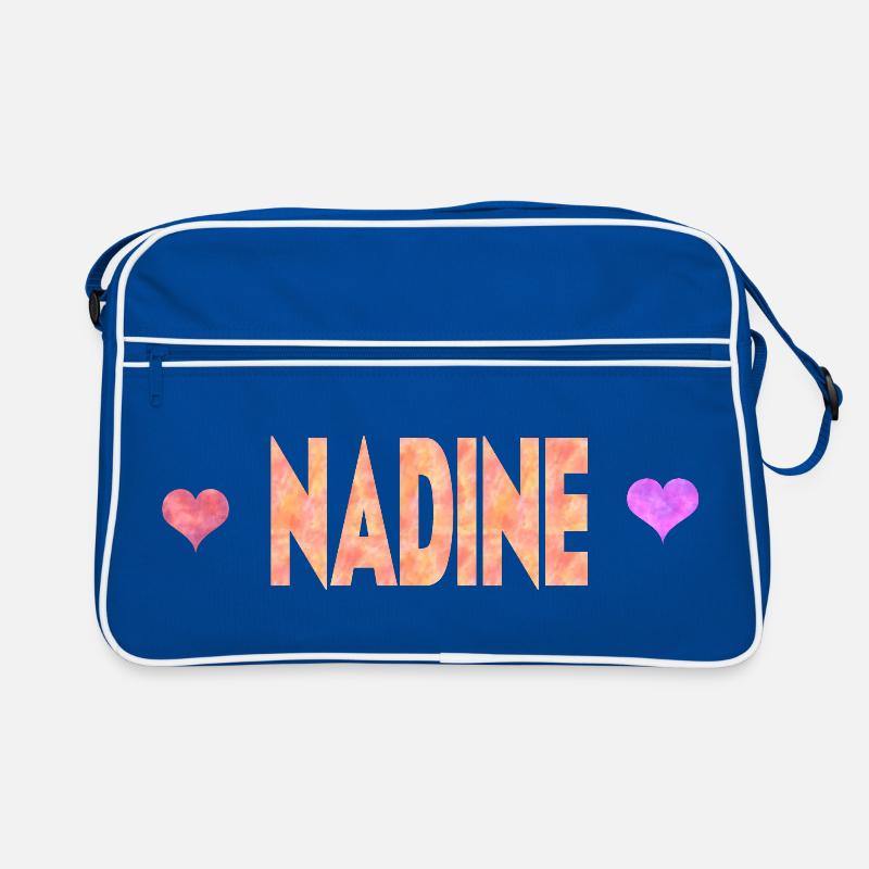 Nadine - Sac Retro - bleu/blanc