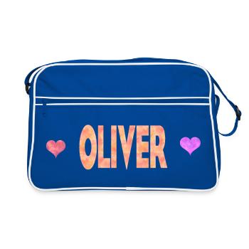Oliver - Retro Bag - blue/white - Front