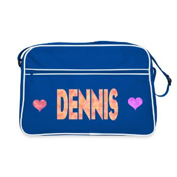 Dennis - Sac Retro - bleu/blanc - Devant