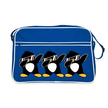 Dab Équipe Pingouin - Sac Retro - bleu/blanc - Devant