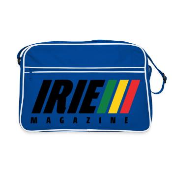 IRIE Magazine Reggae Rasta Roots Musique Culture - Sac Retro - bleu/blanc - Devant