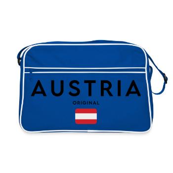 Austrian pride, minimalist sleek design - Retro Bag - blue/white - Front