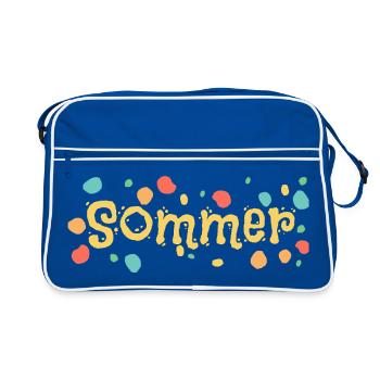 Sommer als Sommer - Retro Tasche - Blau/Weiß - Vorne