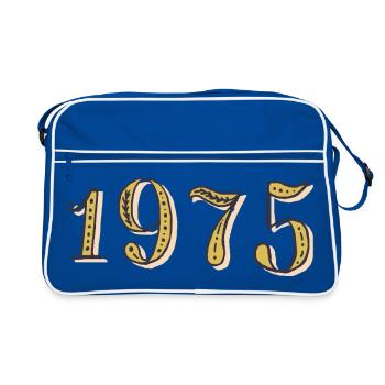 Cadeau d’anniversaire 1975 Vintage 1975  - Sac Retro - bleu/blanc - Devant