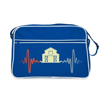 Battement de cœur de ferme vintage - Sac Retro - bleu/blanc - Devant