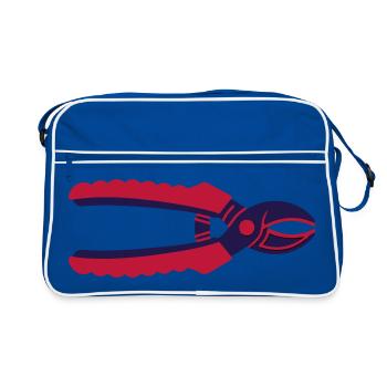 Icône du jardin à outils pour tailler les cisailles - Sac Retro - bleu/blanc - Devant
