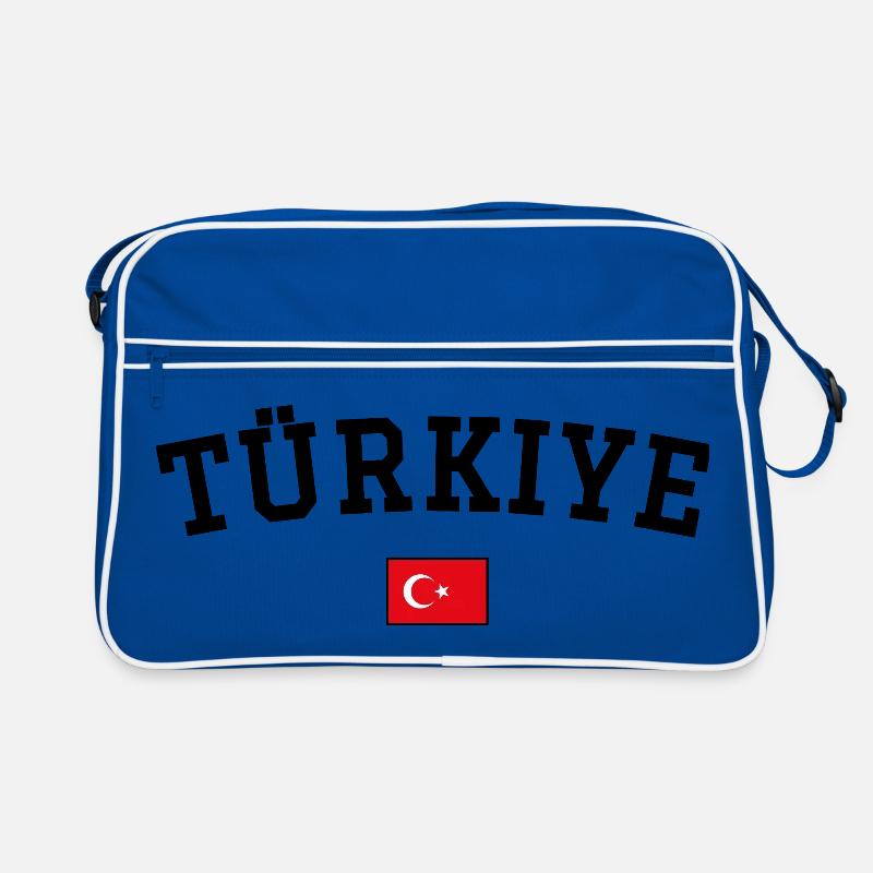 Drapeau de la Turquie Noir Sac Retro