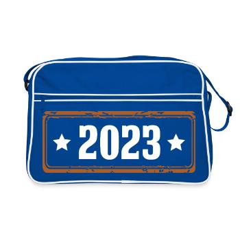 Année 2023 - Sac Retro - bleu/blanc - Devant