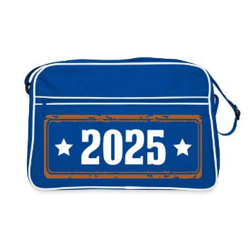2025 year - Retro Bag - blue/white - Front
