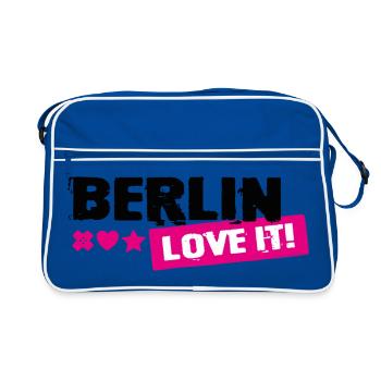 Timbre rose Berlin Love It - Sac Retro - bleu/blanc - Devant