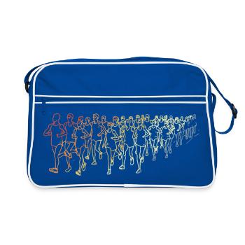 Läufer Retro-Stil - Retro Tasche - Blau/Weiß - Vorne