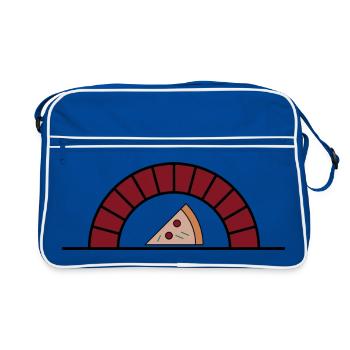 pizza au four - Sac Retro - bleu/blanc - Devant