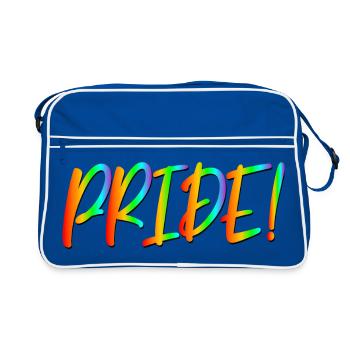 LETTERING PRIDE - COMMUNAUTÉ LGBTQ - Sac Retro - bleu/blanc - Devant