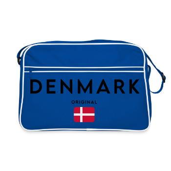 Danish pride, minimalist sleek design - Retro Bag - blue/white - Front