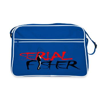 SERIAL FISHER - Retro Bag - blue/white - Front