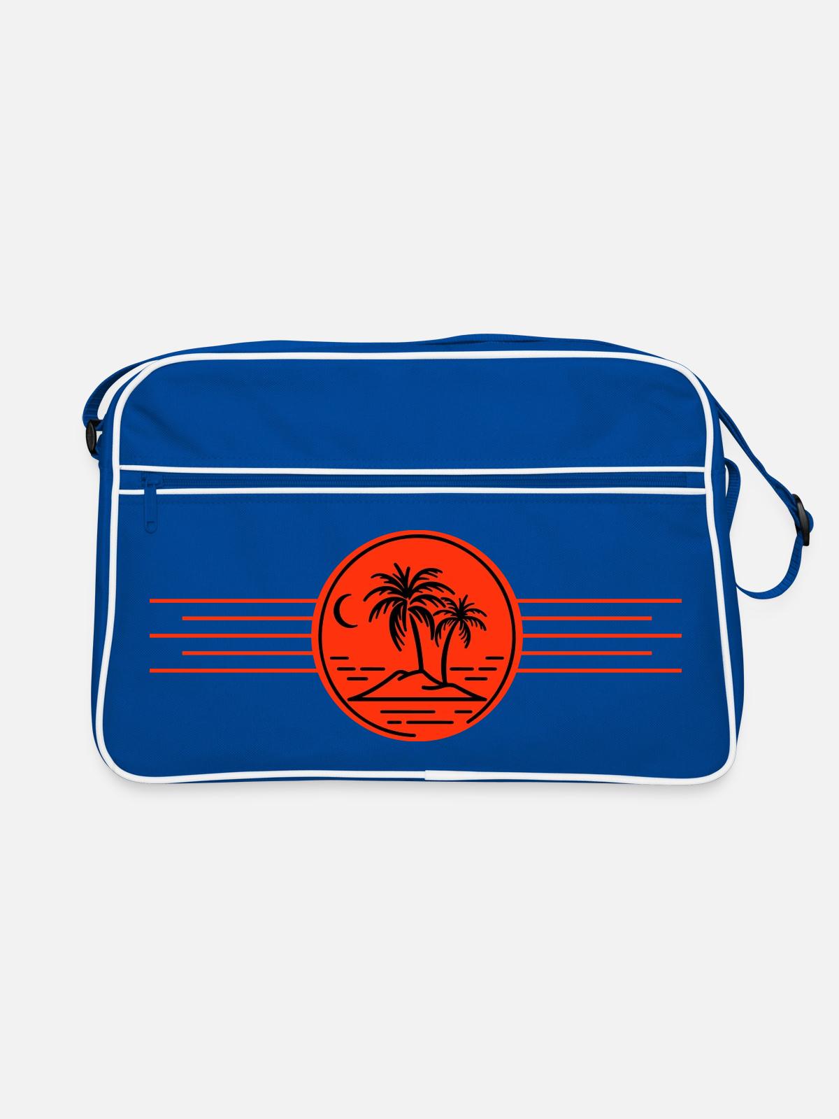 Palm Island Holidays - Retro Bag - blue/white - Front