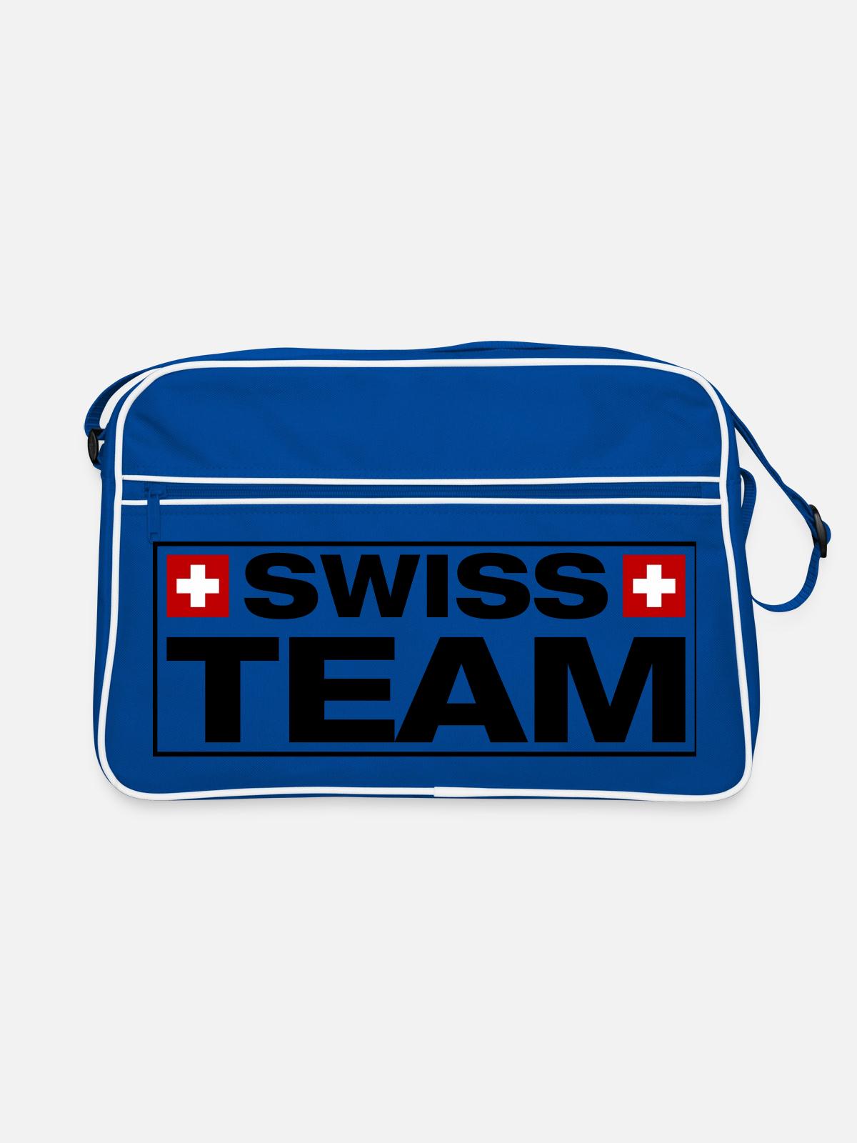 Équipe suisse suisse - Sac Retro - bleu/blanc - Devant