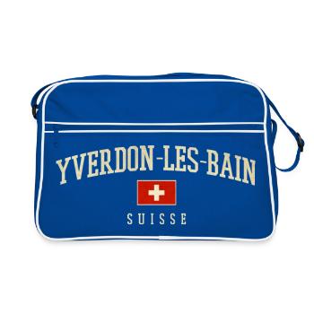 Emblème suisse d’Yverdon-les-Bains - Sac Retro - bleu/blanc - Devant