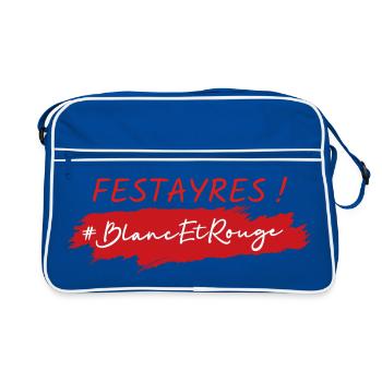 Festayre ! Féria de Béziers, Dax, Nîmes, Bayonne.. - Sac Retro - bleu/blanc - Devant