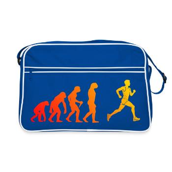 Running gift idea for running lovers - Retro Bag - blue/white - Front