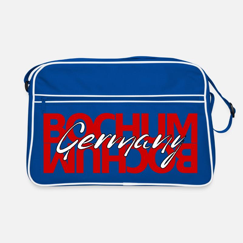 Bochum Germany Script Overlay Retro Tasche