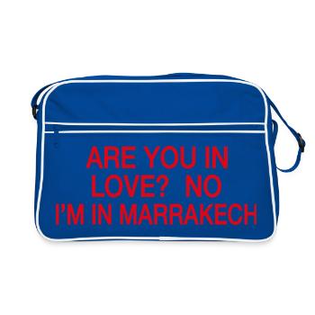 In Love No I'm In Marrakech | Humour Voyage - Sac Retro - bleu/blanc - Devant