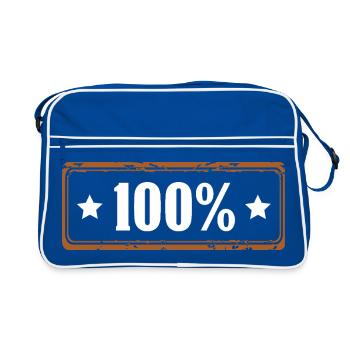 100 % pour cent - Sac Retro - bleu/blanc - Devant