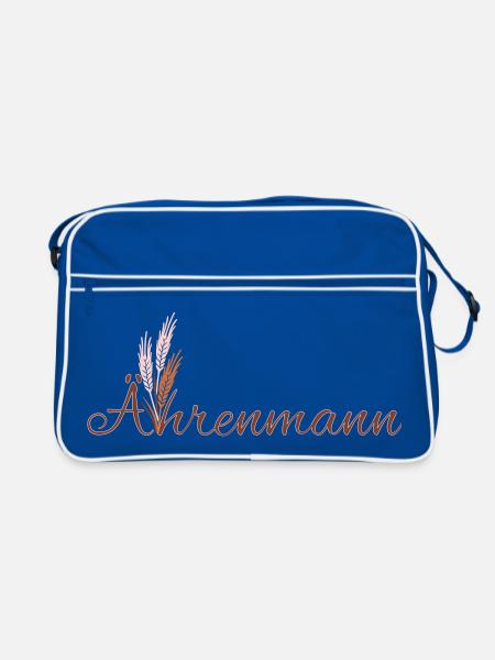 Ährenmann - Farben veränderbar - Retro Tasche - Blau/Weiß