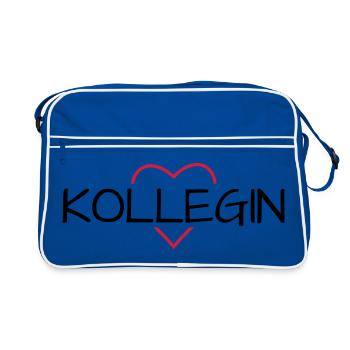 Cadeau de collègue préféré - Sac Retro - bleu/blanc - Devant