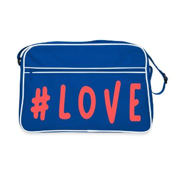JUST MARRIED. LONG LIVE THE MARYS. VALENTINE'S DAY - Retro Bag - blue/white - Front