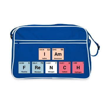 I am French in periodic elements - Retro Bag - blue/white - Front