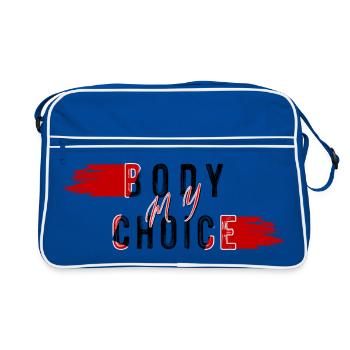 My body my choice for strong women - Retro Bag - blue/white - Front