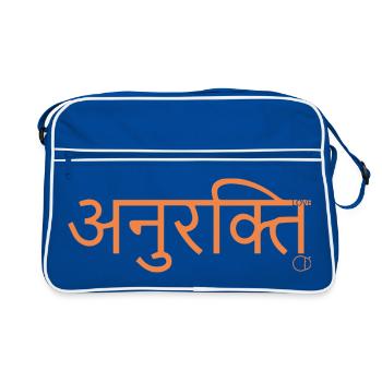 sanskrit love by CD - Retro Tasche - Blau/Weiß - Vorne